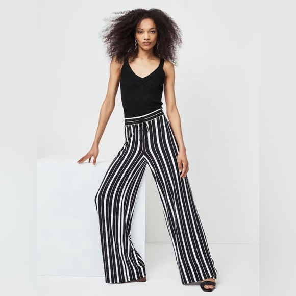 White House Black Market Pants - WHBM Wide-Leg Pants with stripes